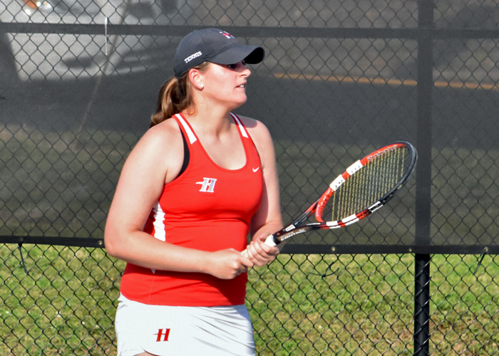 Heather Tabor won at No. 4 singles and No. 2 doubles in Huntingdon's win over Piedmont on Saturday.