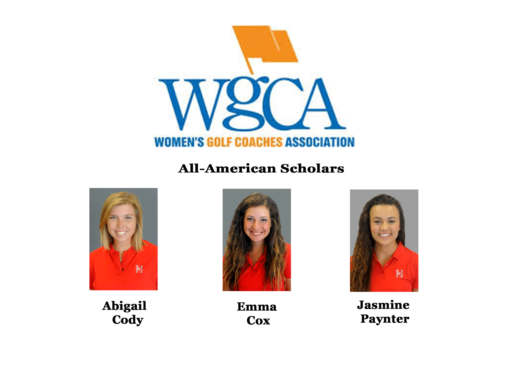 Three Hawks named WGCA All-American Scholars